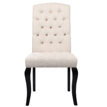 Load image into Gallery viewer, 107cm Height Set of 2 Comfortable Linen Buttoned Dining Chairs Dining Chairs Living and Home 
