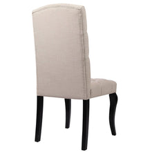 Load image into Gallery viewer, 107cm Height Set of 2 Comfortable Linen Buttoned Dining Chairs Dining Chairs Living and Home 
