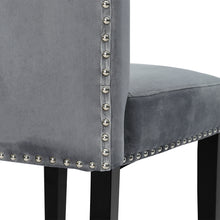 Load image into Gallery viewer, Tufted Velvet Chair Dining Chair with Nailhead Trim
