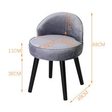 Load image into Gallery viewer, Modern Velvet Dressing Table Stool with Solid Wood Legs
