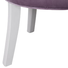 Load image into Gallery viewer, Upholstered Velvet Vanity Dressing Table Stool with Low Backrest
