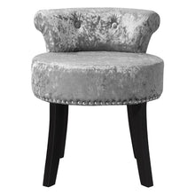 Load image into Gallery viewer, Velvet Upholstery Round Accent Chair Dressing Stool Dressing Table Stools Living and Home 
