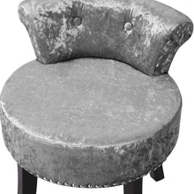 Load image into Gallery viewer, Velvet Upholstery Round Accent Chair Dressing Stool Dressing Table Stools Living and Home 
