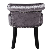 Load image into Gallery viewer, Velvet Upholstery Round Accent Chair Dressing Stool Dressing Table Stools Living and Home 
