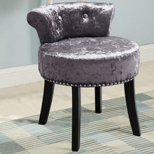 Load image into Gallery viewer, Velvet Upholstery Round Accent Chair Dressing Stool Dressing Table Stools Living and Home 
