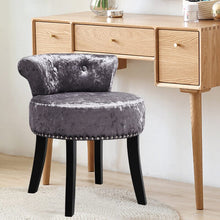 Load image into Gallery viewer, Velvet Upholstery Round Accent Chair Dressing Stool Dressing Table Stools Living and Home 
