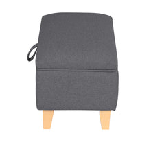 Load image into Gallery viewer, Linen Upholstered Storage Ottoman Footstool
