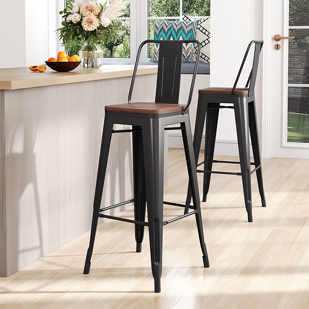 4 PCS Industrial Vintage Metal Bar Stools