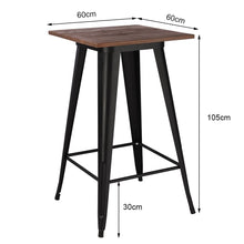Load image into Gallery viewer, Metal Industrial Style Square Table Bar High Table Living and Home 
