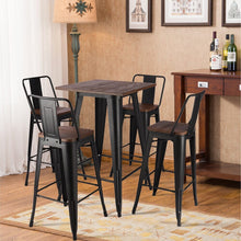 Load image into Gallery viewer, Metal Industrial Style Square Table Bar High Table Living and Home 
