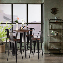 Load image into Gallery viewer, Metal Industrial Style Square Table Bar High Table Living and Home 
