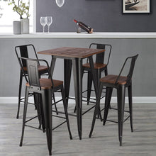 Load image into Gallery viewer, Metal Industrial Style Square Table Bar High Table Living and Home 
