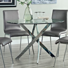 Load image into Gallery viewer, 90cm Round Dining Table Tempered Glass Coffee Table Dining Tables Living and Home 
