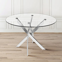 Load image into Gallery viewer, 90cm Round Dining Table Tempered Glass Coffee Table Dining Tables Living and Home 
