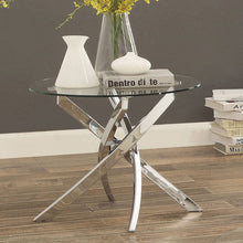 Load image into Gallery viewer, 90cm Round Dining Table Tempered Glass Coffee Table Dining Tables Living and Home 
