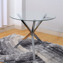 Load image into Gallery viewer, 90cm Round Dining Table Tempered Glass Coffee Table Dining Tables Living and Home 
