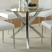 Load image into Gallery viewer, 90cm Round Dining Table Tempered Glass Coffee Table Dining Tables Living and Home 

