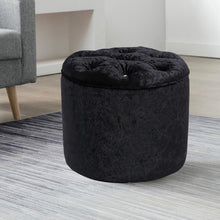 Load image into Gallery viewer, Rheinland Black Footstool Living and Home 
