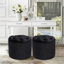 Load image into Gallery viewer, Rheinland Black Footstool Living and Home 
