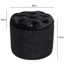 Load image into Gallery viewer, Rheinland Black Footstool Living and Home 
