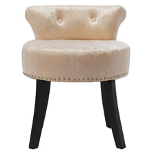 Load image into Gallery viewer, Velvet Upholstery Round Accent Chair Dressing Stool Dressing Table Stools Living and Home 
