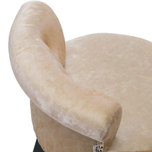 Load image into Gallery viewer, Velvet Upholstery Round Accent Chair Dressing Stool Dressing Table Stools Living and Home 
