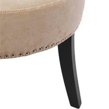 Load image into Gallery viewer, Velvet Upholstery Round Accent Chair Dressing Stool Dressing Table Stools Living and Home 
