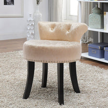 Load image into Gallery viewer, Velvet Upholstery Round Accent Chair Dressing Stool Dressing Table Stools Living and Home 
