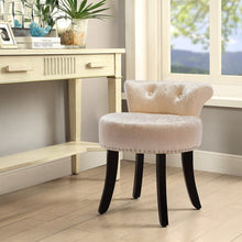 Load image into Gallery viewer, Velvet Upholstery Round Accent Chair Dressing Stool Dressing Table Stools Living and Home 
