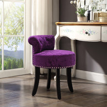 Load image into Gallery viewer, Velvet Upholstered Vanity Stool Makeup Dressing Chair
