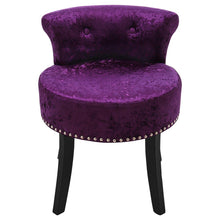 Load image into Gallery viewer, Velvet Upholstery Round Accent Chair Dressing Stool Dressing Table Stools Living and Home 
