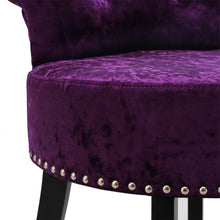 Load image into Gallery viewer, Velvet Upholstery Round Accent Chair Dressing Stool Dressing Table Stools Living and Home 
