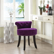 Load image into Gallery viewer, Velvet Upholstery Round Accent Chair Dressing Stool Dressing Table Stools Living and Home 
