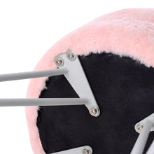 Load image into Gallery viewer, Round Fuzzy Ottoman Vanity Stool

