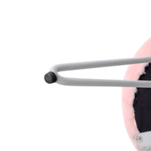 Load image into Gallery viewer, Round Fuzzy Ottoman Vanity Stool
