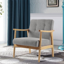 Load image into Gallery viewer, Wooden Armchair Upholstered Occasional Chair
