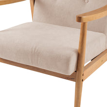 Load image into Gallery viewer, Wooden Armchair Upholstered Occasional Chair
