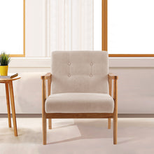 Load image into Gallery viewer, Wooden Armchair Upholstered Occasional Chair
