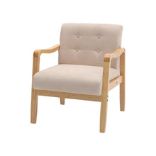Load image into Gallery viewer, Modern Wood Frame Upholstered Armchair
