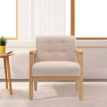 Load image into Gallery viewer, Modern Wood Frame Upholstered Armchair

