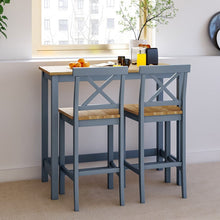 Load image into Gallery viewer, Solid Wood Pine Dining Set with 2 X Shaped Chairs Grey Dining Sets Living and Home 
