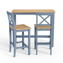 Load image into Gallery viewer, Solid Wood Pine Dining Set with 2 X Shaped Chairs Grey Dining Sets Living and Home 
