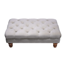 Load image into Gallery viewer, 3Ft Wide Velvet Buttoned Thick Padded Footstool Footstools Living and Home 
