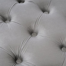 Load image into Gallery viewer, 3Ft Wide Velvet Buttoned Thick Padded Footstool Footstools Living and Home 
