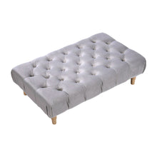 Load image into Gallery viewer, Vintage Button-tufted Rectangular Velvet Footstool
