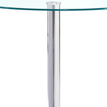 Load image into Gallery viewer, Small Round Clear Glass Top Dining Table with Pedestal Base

