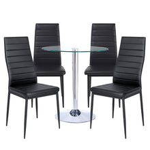 Load image into Gallery viewer, Small Round Clear Glass Top Dining Table with Pedestal Base
