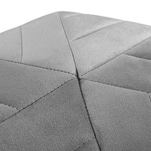 Load image into Gallery viewer, Minimal Hexagonal Velvet Footstool Ottoman with Stripes
