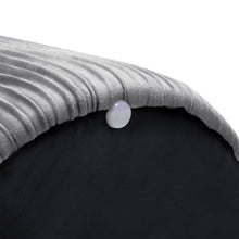 Load image into Gallery viewer, Dia. 38cm Round Ruched Velvet Padded Seat Ottoman Storage Footstool Lift-Off Lid Storage Footstools &amp; Benches Living and Home 
