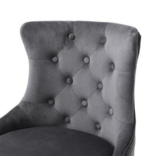 Load image into Gallery viewer, Modern Velvet Upholstered Adjustable Bar Stool with Polished Chrome Base
